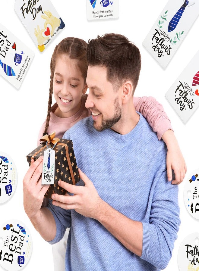 HADDIY Father's Day Gift Tags,60 Pcs Happy Father's Day Hanging Paper Tags with String Dad Labels for Gift Wrapping Supplies - Image 5